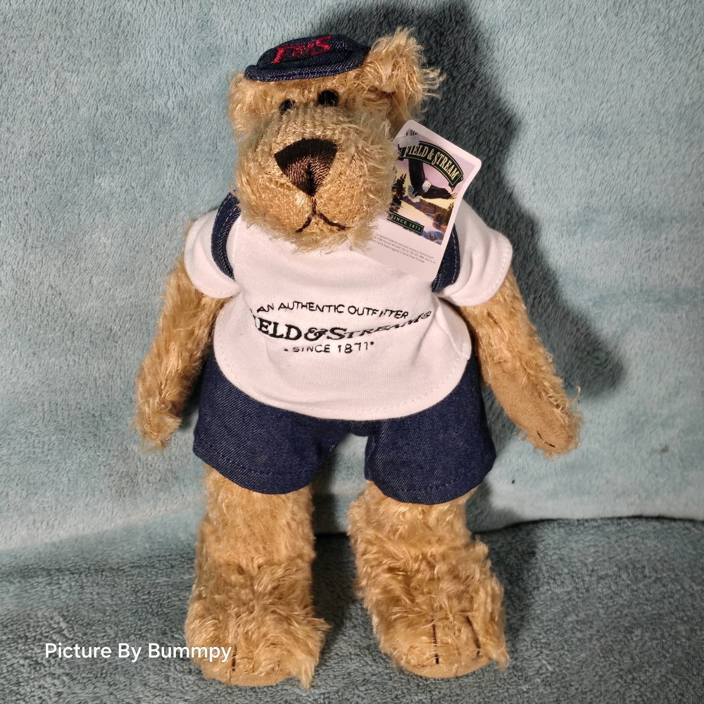 Field & Stream Tan and Blue Dog Plush Toy